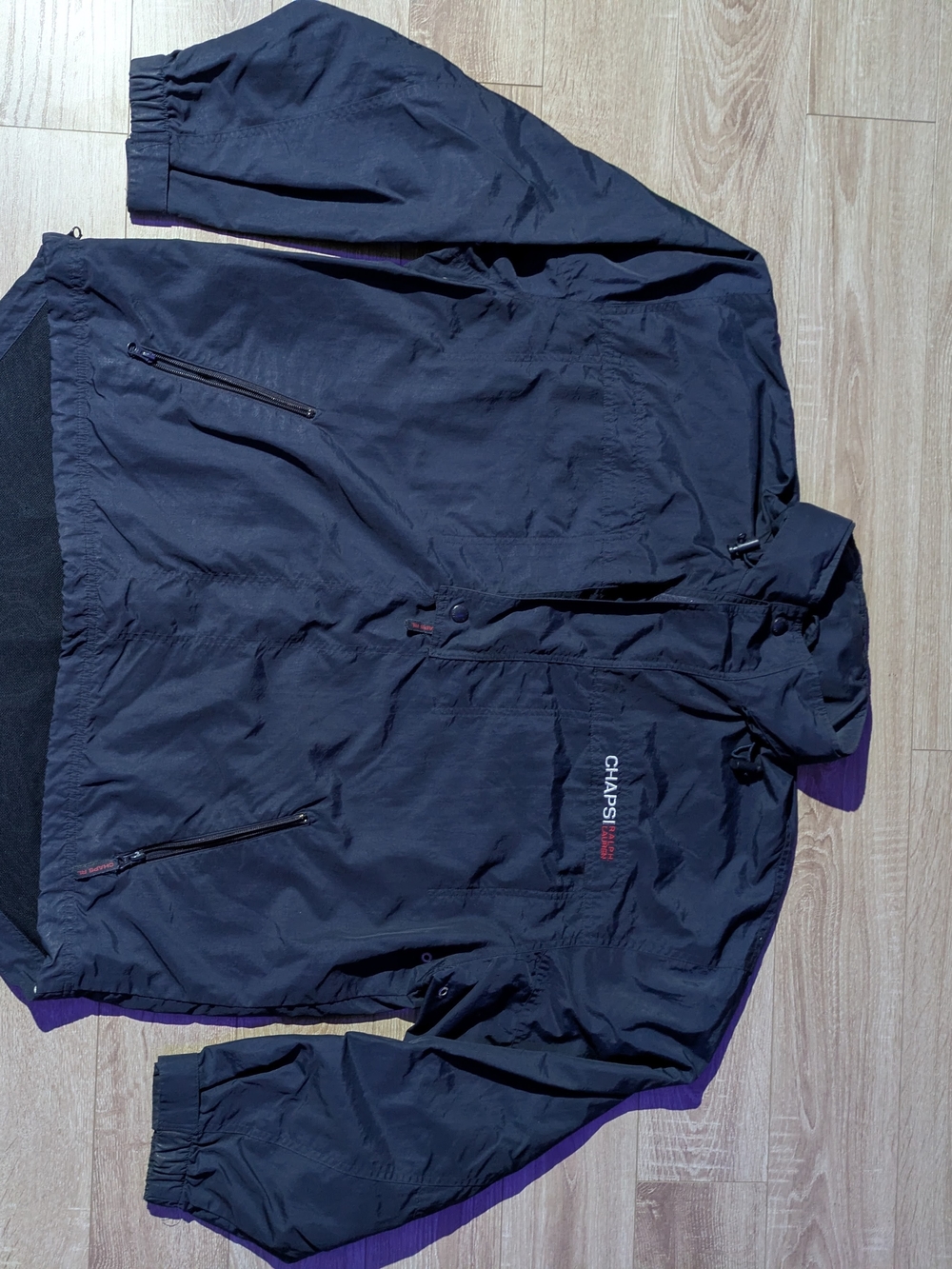Chaps Navy and Red Logo Men's Windbreaker Jacket